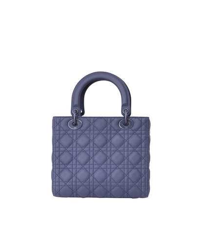 Christian Dior Lady Dior Medium in Navy Ultra Matte Calfskin Leather with Matte Hardware (Contact to Enquire)