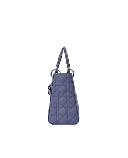 Christian Dior Lady Dior Medium in Navy Ultra Matte Calfskin Leather with Matte Hardware (Contact to Enquire)