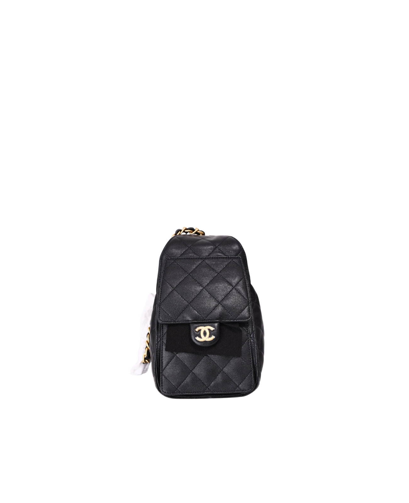 Chanel 25 Small in Black Caviar Leather with Gold Hardware