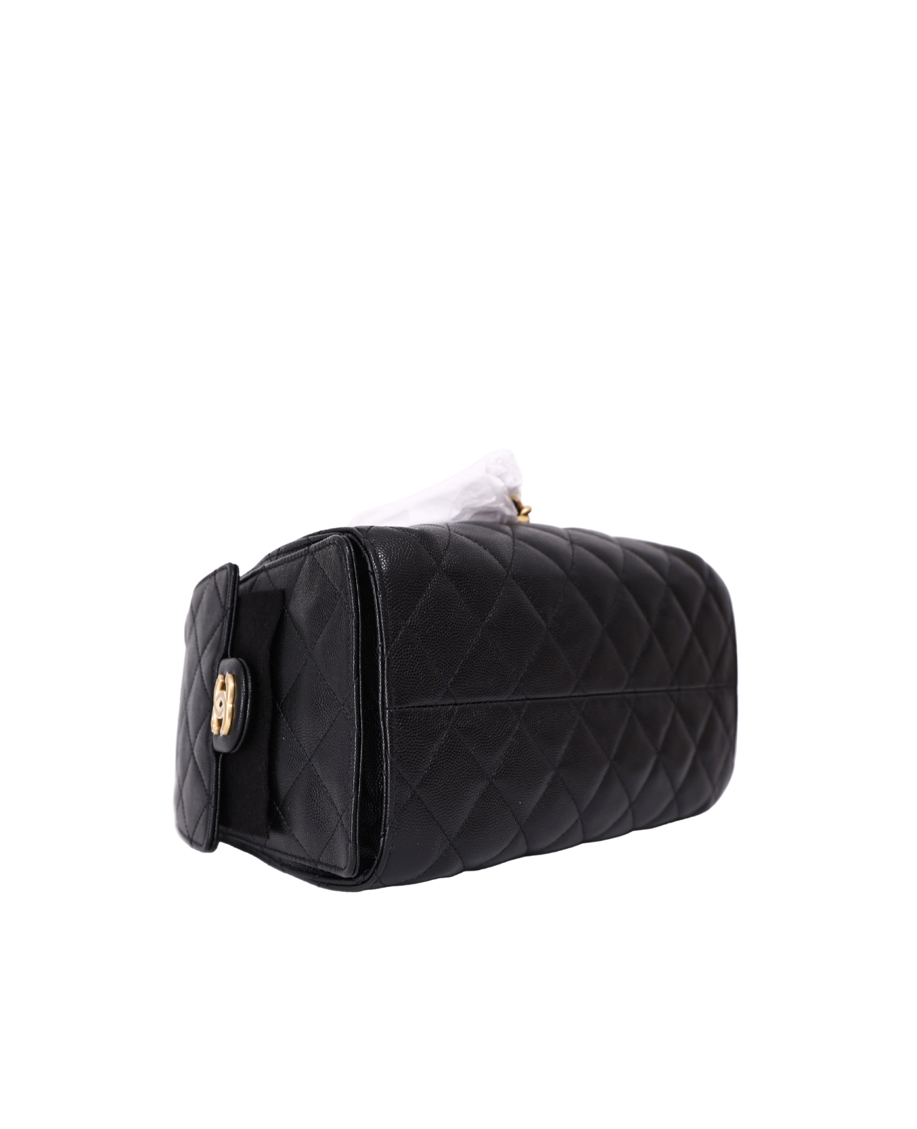 Chanel 25 Small in Black Caviar Leather with Gold Hardware
