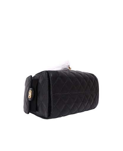 Chanel 25 Small in Black Caviar Leather with Gold Hardware