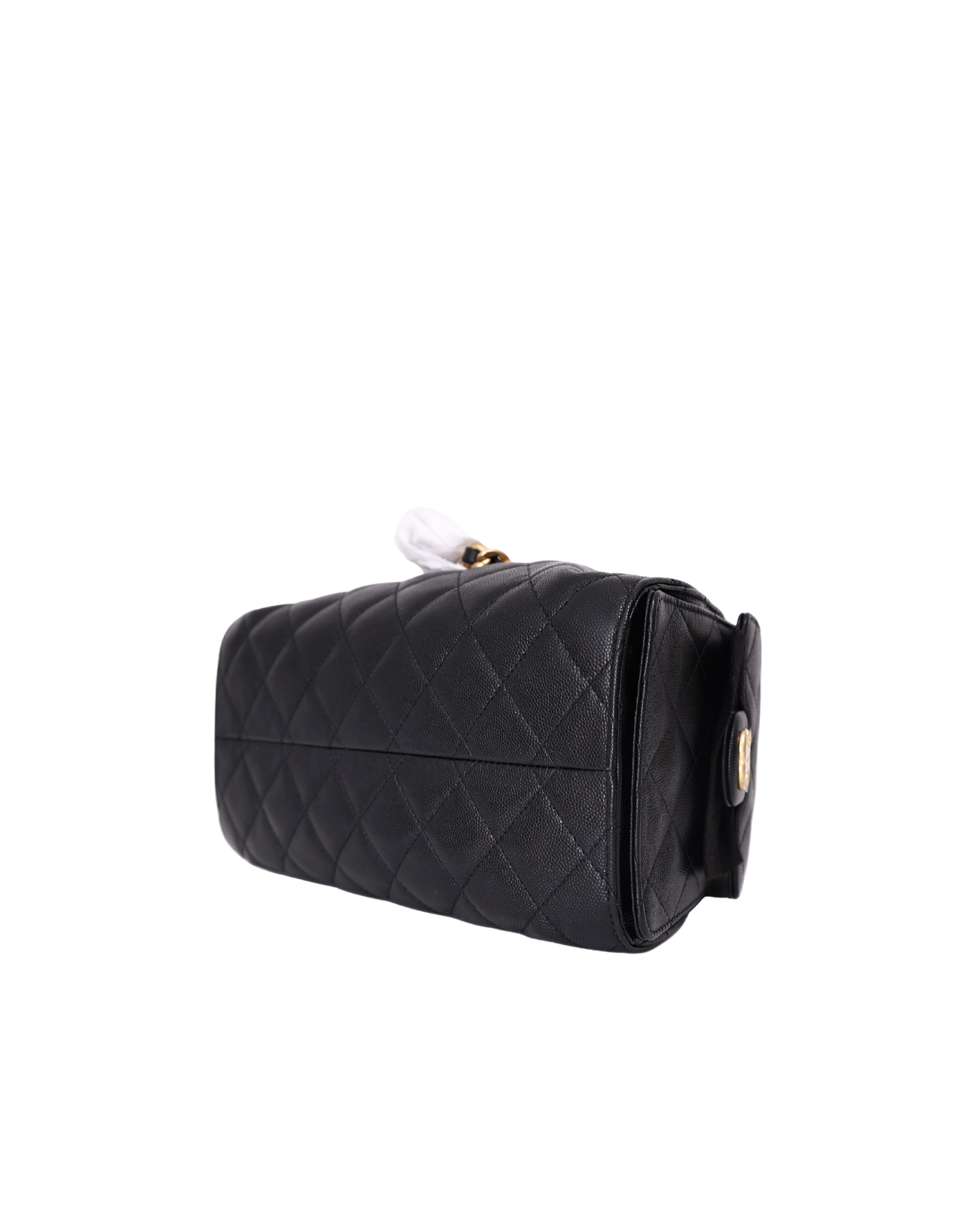 Chanel 25 Small in Black Caviar Leather with Gold Hardware