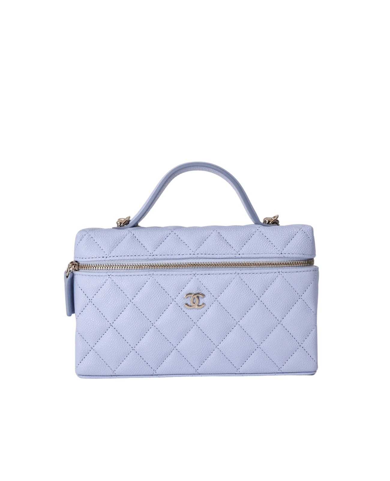 Chanel 26A Matthieu Blazy Vanity Case in Blue Caviar Leather with Gold Hardware (Contact to Enquire)